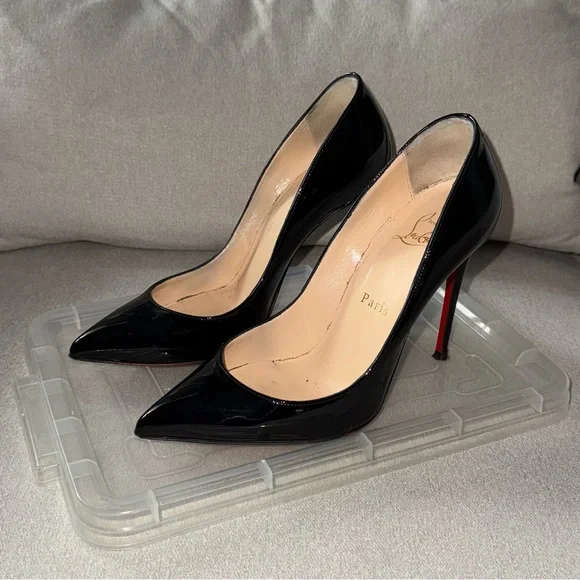 Christian Louboutin Pigalle 100mm Patent Leather Pumps - Picture 6 of 12